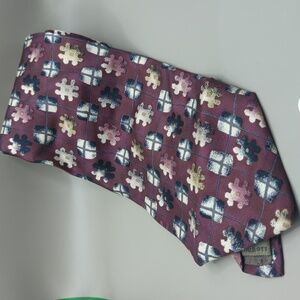 Talbott Studio for Nordstrom 100% Silk Burgundy Hashtag # Neck Tie Made in USA